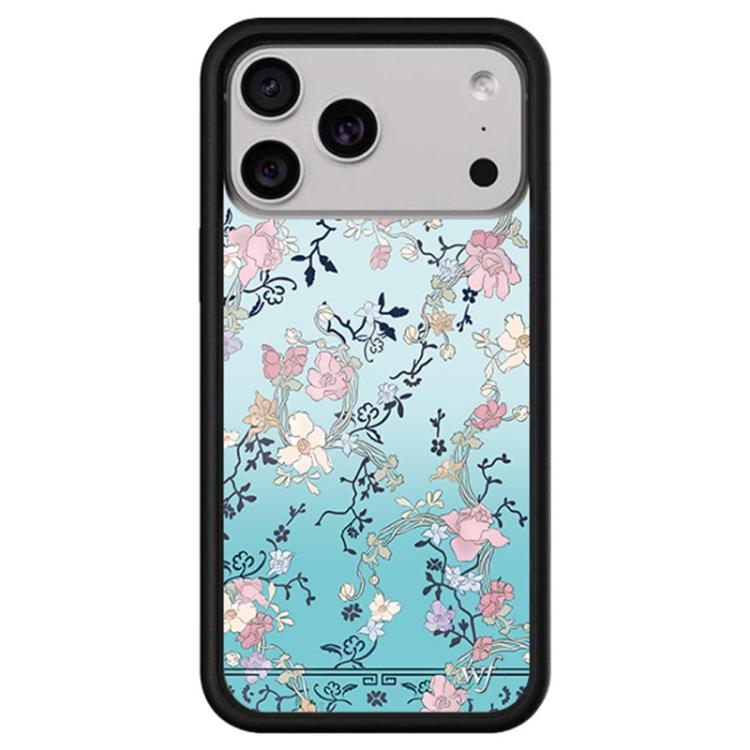 For iPhone 17 Pro WildFlow Party Series Pattern Phone Case(Gallery Girl Blue)