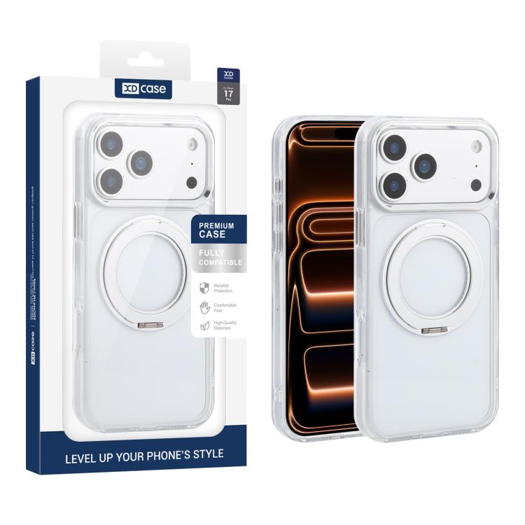 For iPhone 17 Pro XDcase YADUN Rotating Bracket Magnetic Phone Case(Transparent)