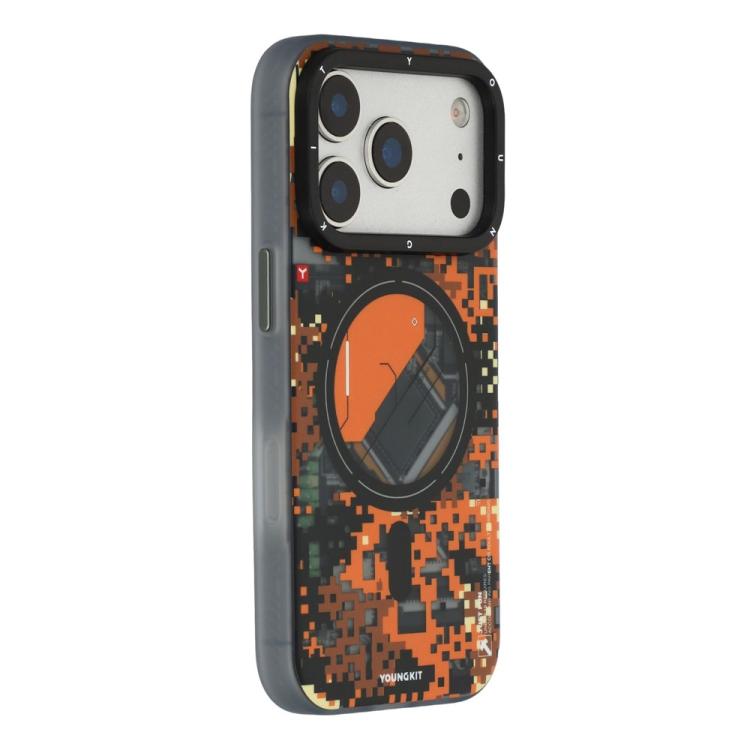 For iPhone 17 Pro YOUNGKIT Camouflage Sack2.0 Series Magnetic TPU PC Hybrid Phone Case(Orange)