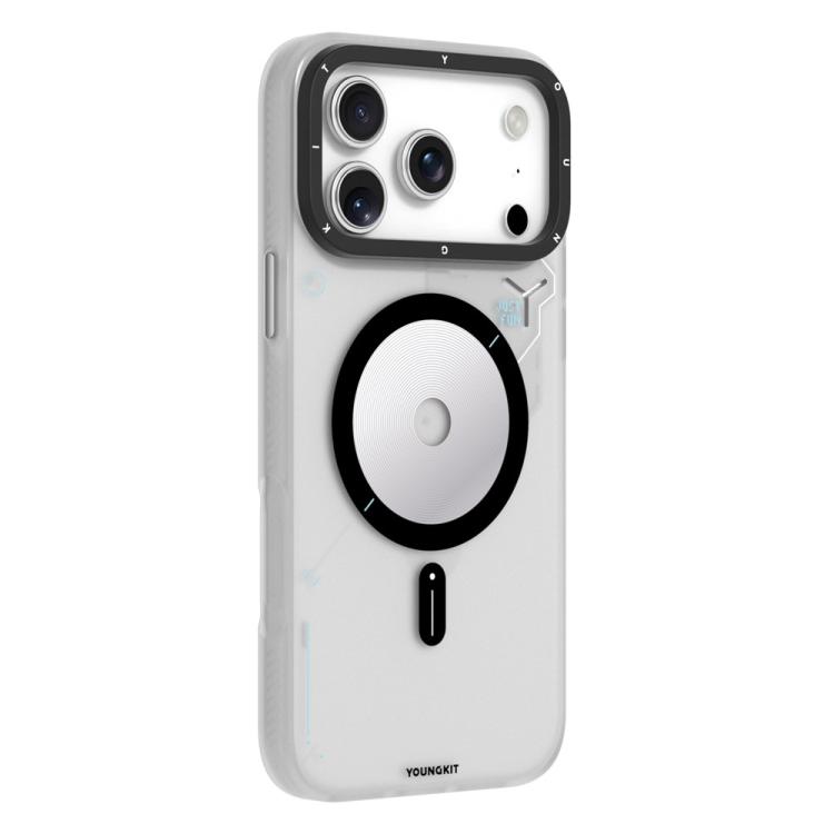 For iPhone 17 Pro YOUNGKIT Disc Design Series TPU PC Hybrid Magnetic Phone Case(DZCX002 Clear)