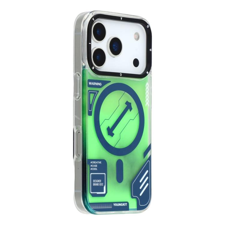 For iPhone 17 Pro YOUNGKIT Galaxy-Rainbow Series Magnetic Phone Case(YHHCCX003 Green)