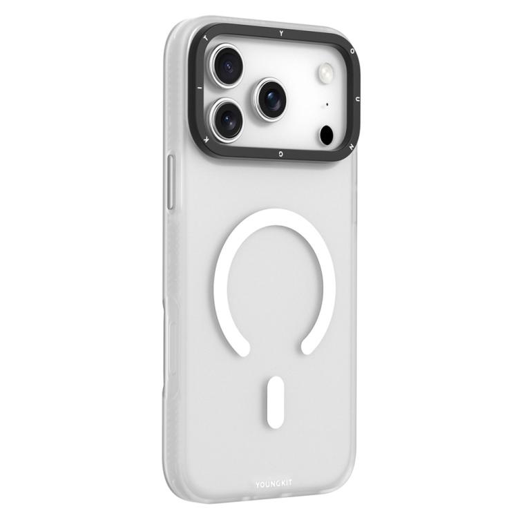 For iPhone 17 Pro YOUNGKIT Matte PET TPU Magnetic Phone Case(YSHcx002 White)