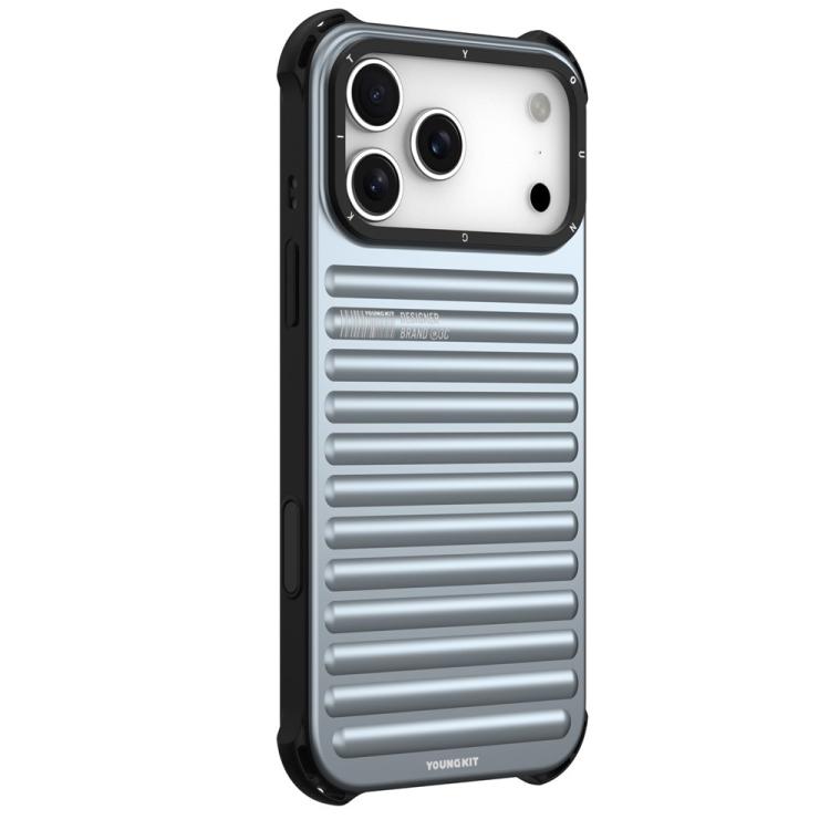 For iPhone 17 Pro YOUNGKIT True Color Suitcase Texture IMD TPU Magnetic Phone Case(BSCX010 Blue)