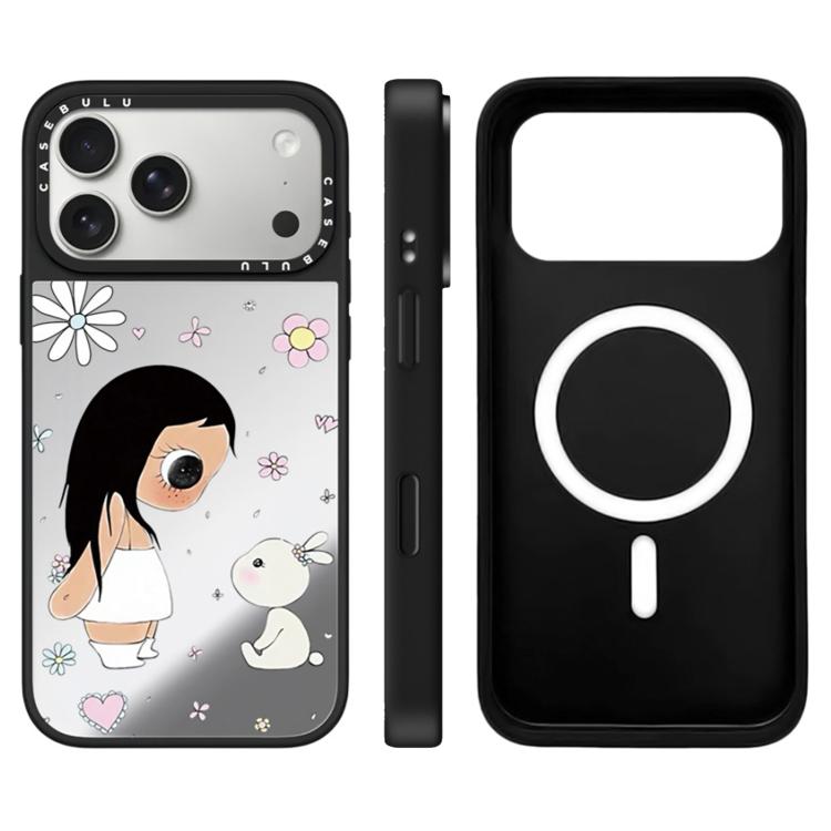 For iPhone 17 Pro YUY Series Pattern Camera Control Button Mirror Magnetic Phone Case(YUY Rabbit)