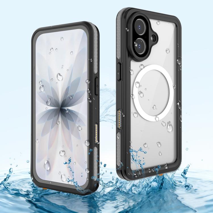 For iPhone 17 RedPepper V Series IP68 Waterproof Magnetic Phone Case(Black)