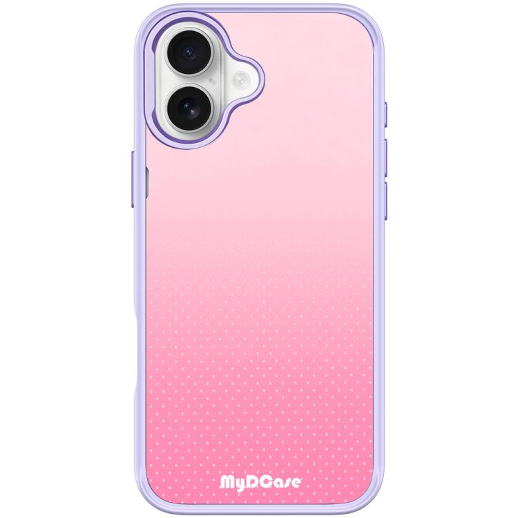 For iPhone 17 Rose Red Dots Pattern Magnetic Phone Case(Light Purple)