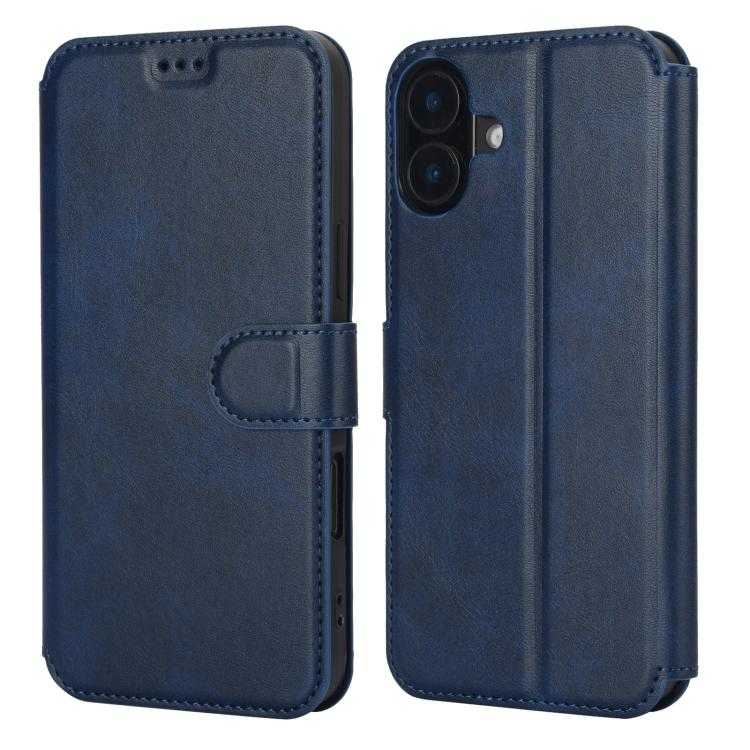 For iPhone 17 Shockproof PU + TPU Leather Phone Case(Blue)