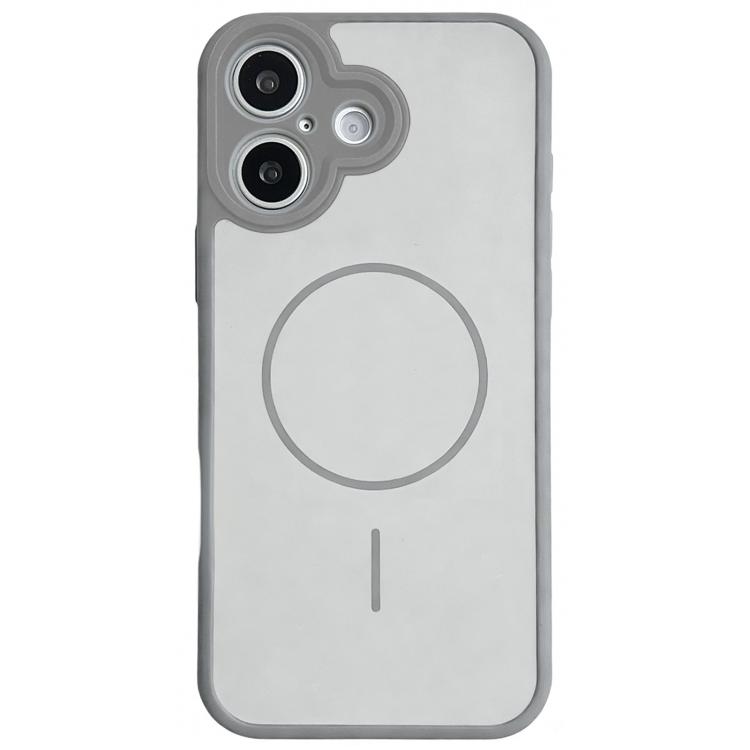 For iPhone 17 Skin Feel Color Blocking Cooling Magnetic Phone Case(Beige)