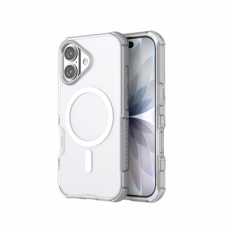 For iPhone 17 Skin-friendly Magnetic PC + TPU Hybrid Shockproof Phone Case(White)