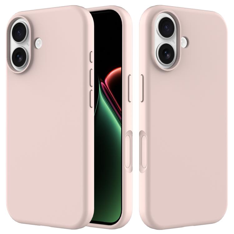 For iPhone 17 Solid Color Silicone Phone Case(Sand Pink)