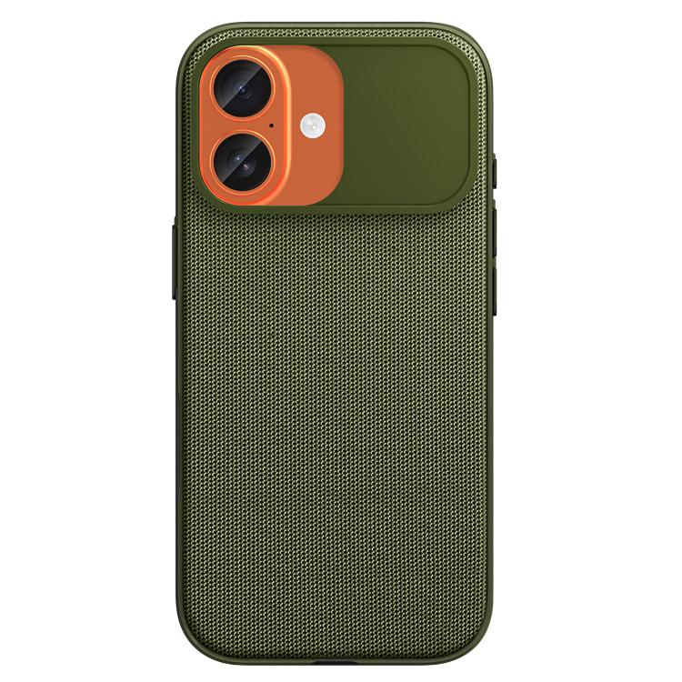 For iPhone 17 Tech Fabric Texture PC Magnetic Phone Case with AI Camera Button(Green)