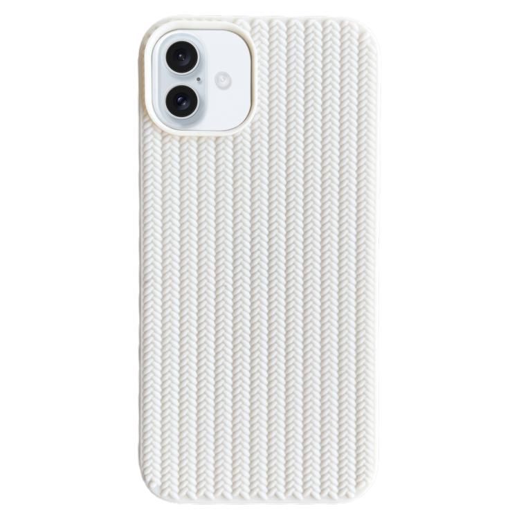 For iPhone 17 Weave Texture TPU Phone Case(White)