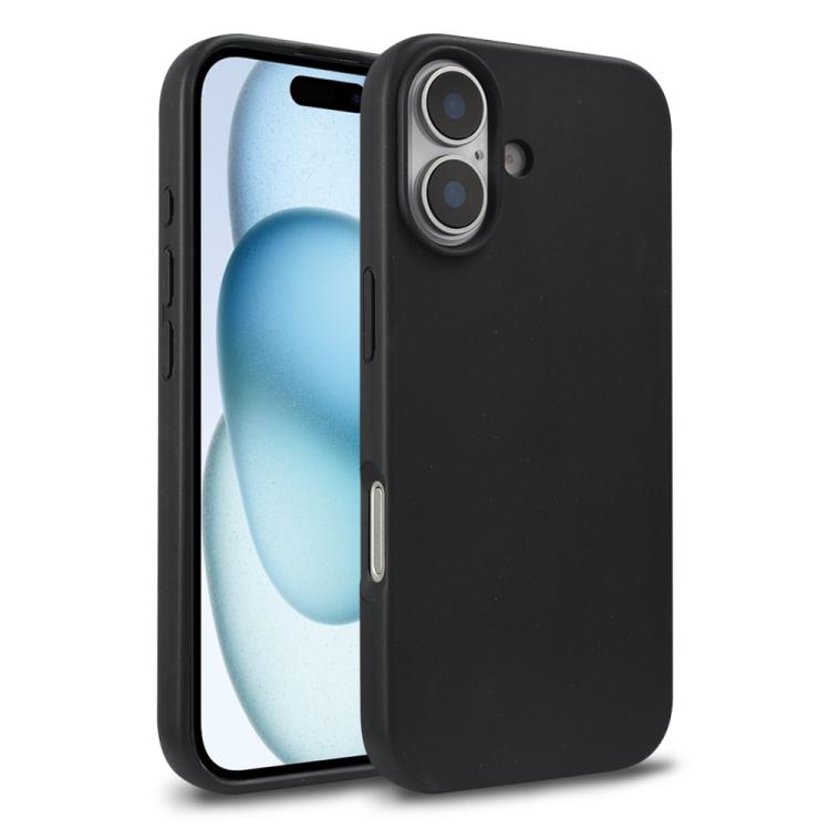 For iPhone 17 Wheat Straw TPU Phone Case(Black)