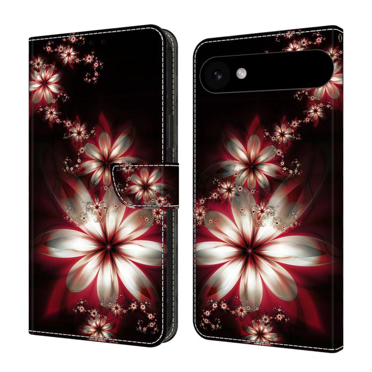 For iPhone Air Crystal-Like Painted Vegan Leather Phone Case(Dream Flower)