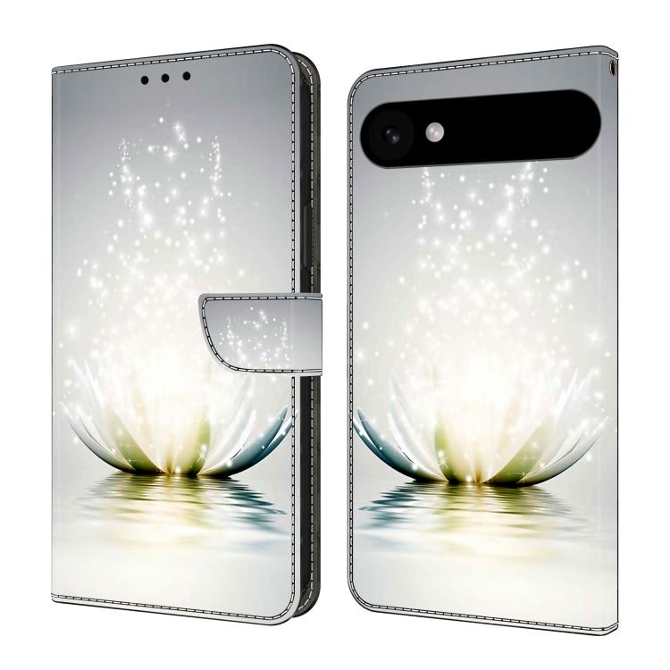 For iPhone Air Crystal-Like Painted Vegan Leather Phone Case(Lotus Under The Lamp)