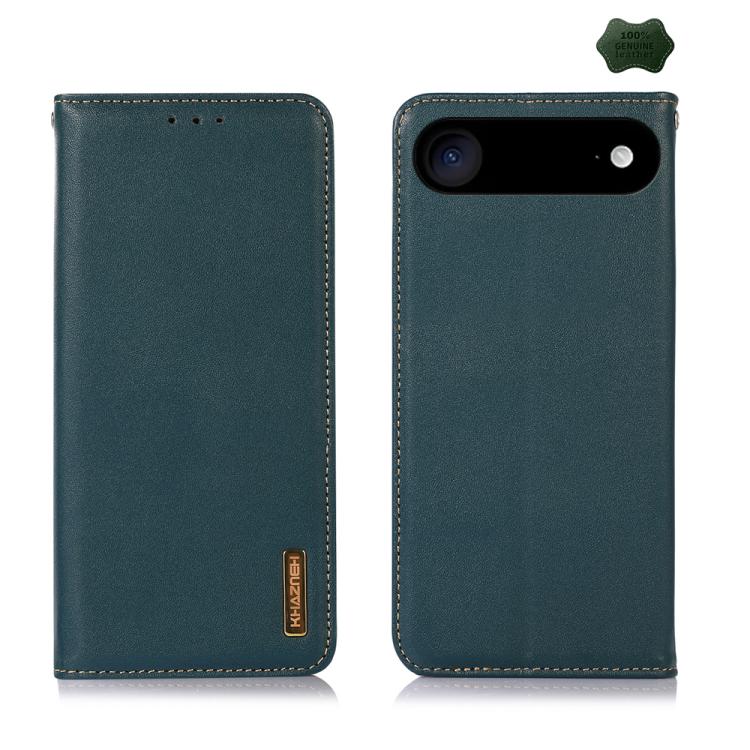 For iPhone Air KHAZNEH Nappa Top Layer Cowhide Leather Phone Case(Green)