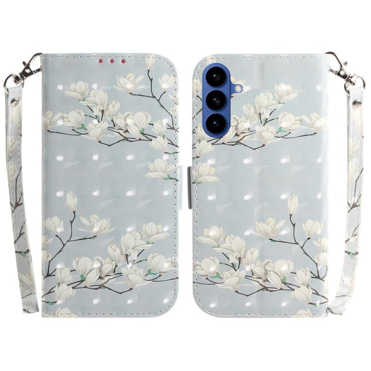 For Samsung Galaxy S26 5G 3D Colored Flip Leather Phone Case(Magnolia)