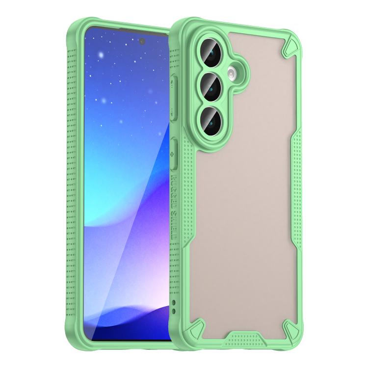 For Samsung Galaxy S26 5G Armor Glaze PC Hybrid TPU Phone Case(Green)