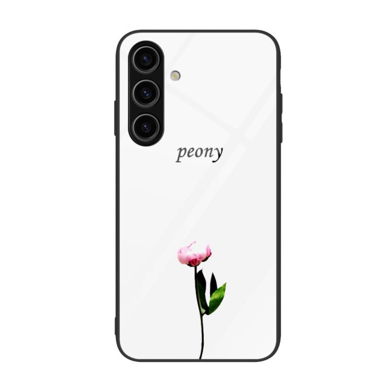 For Samsung Galaxy S26 5G Colorful Painted Glass Phone Case(A Flower)
