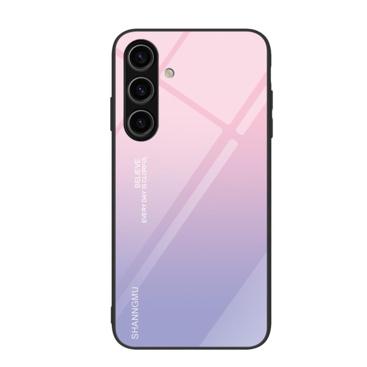 For Samsung Galaxy S26 5G Colorful Painted Glass Phone Case(Purple Sky)