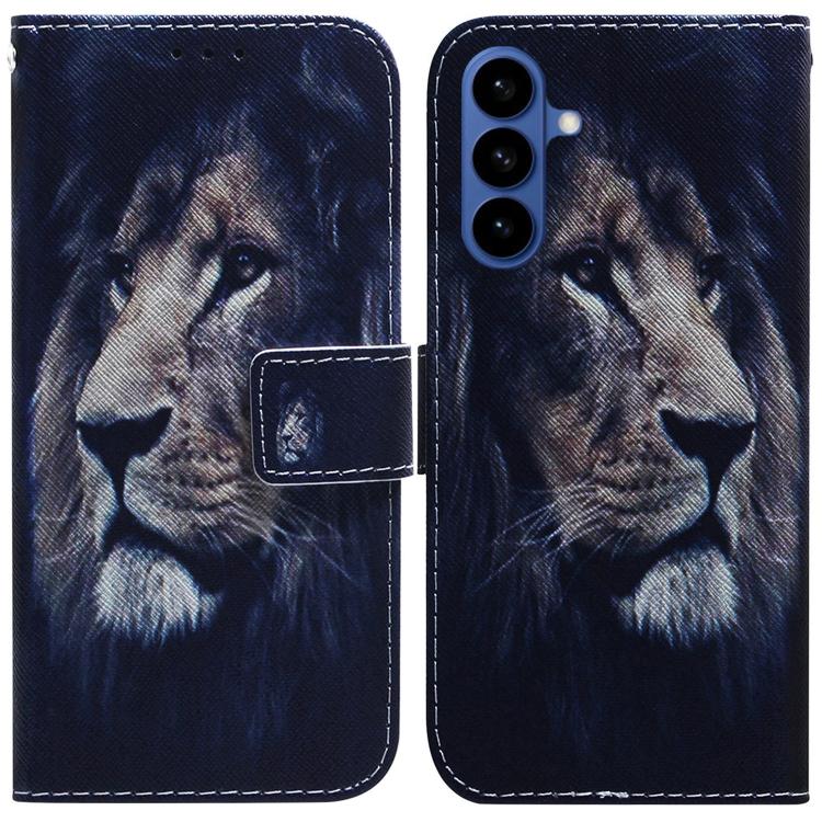 For Samsung Galaxy S26 5G Coloured Drawing Flip Leather Phone Case(Lion)