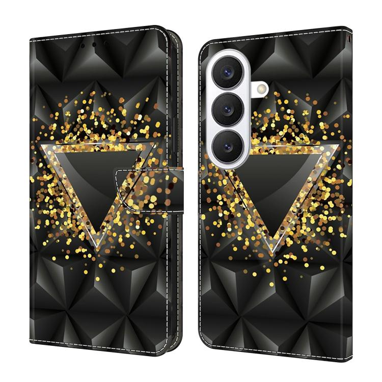 For Samsung Galaxy S26 5G Crystal-Like Painted Vegan Leather Phone Case(Rhombus)