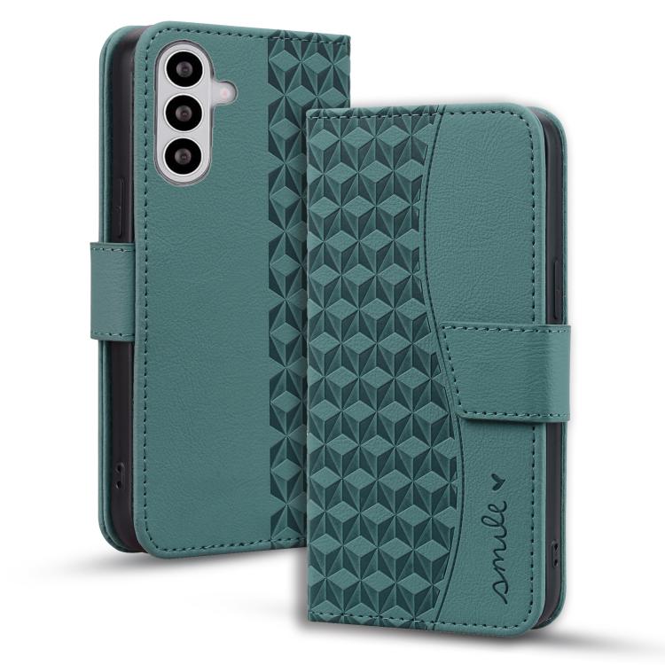 For Samsung Galaxy S26 5G Diamond Buckle Leather Phone Case with Lanyard(Green)