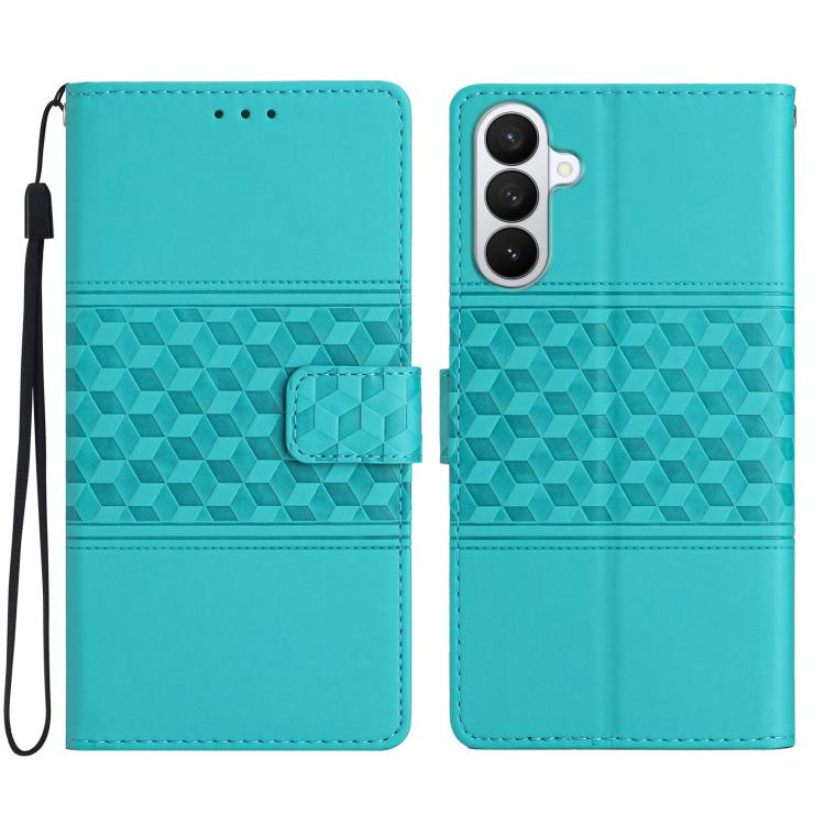 For Samsung Galaxy S26 5G Diamond Embossed Skin Feel Leather Phone Case(Blue)