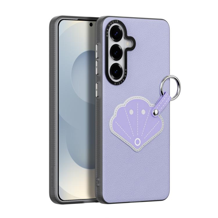 For Samsung Galaxy S26 5G DUX DUCIS LUVY Series Phone Case with Finger Ring Buckle(Lilac Purple Seashell)