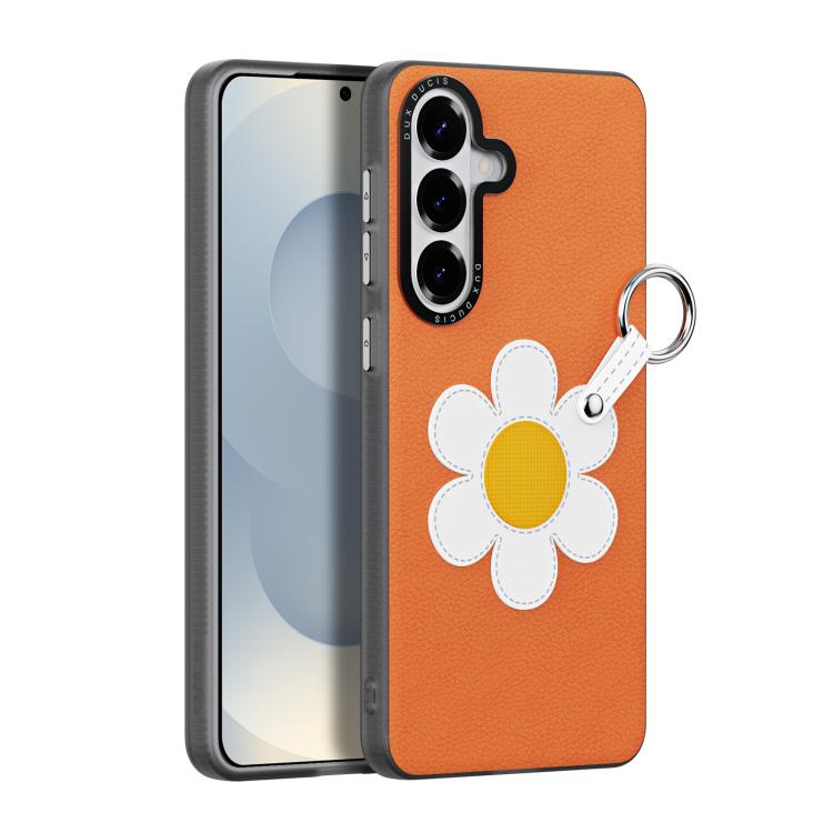 For Samsung Galaxy S26 5G DUX DUCIS LUVY Series Phone Case with Finger Ring Buckle(Starlight Daisy)