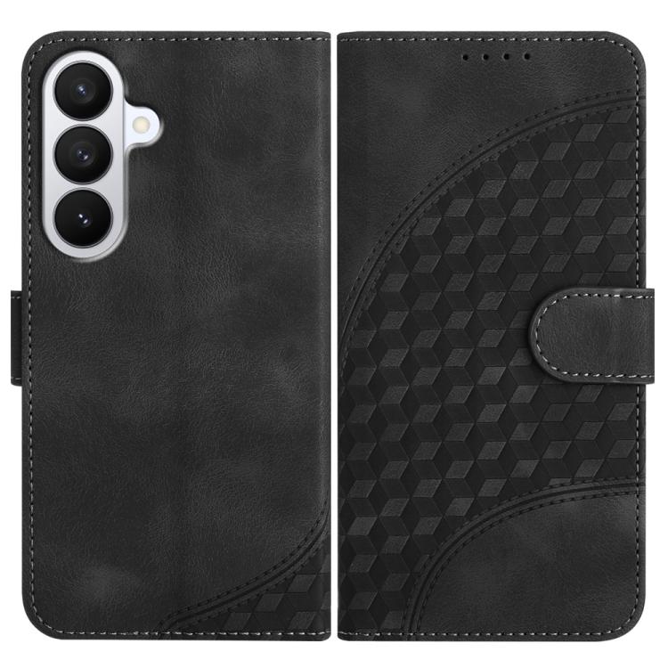For Samsung Galaxy S26 5G Elephant Head Embossed Phone Leather Case with Lanyard(Black)