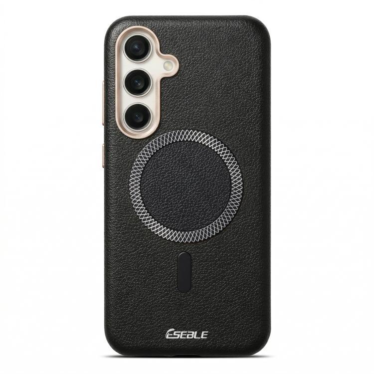 For Samsung Galaxy S26 5G ESEBLE L2 Litchi Texture Metal Lens Magnetic Phone Case(Black)