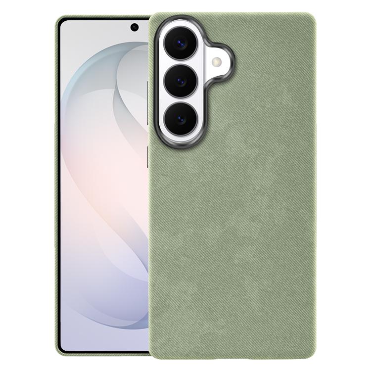 For Samsung Galaxy S26 5G Flannel Textured Magnetic Full Coverage Phone Case(Light Green)