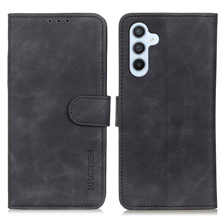 For Samsung Galaxy S26 5G KHAZNEH Retro Texture Horizontal Flip Leather Phone Case(Black)