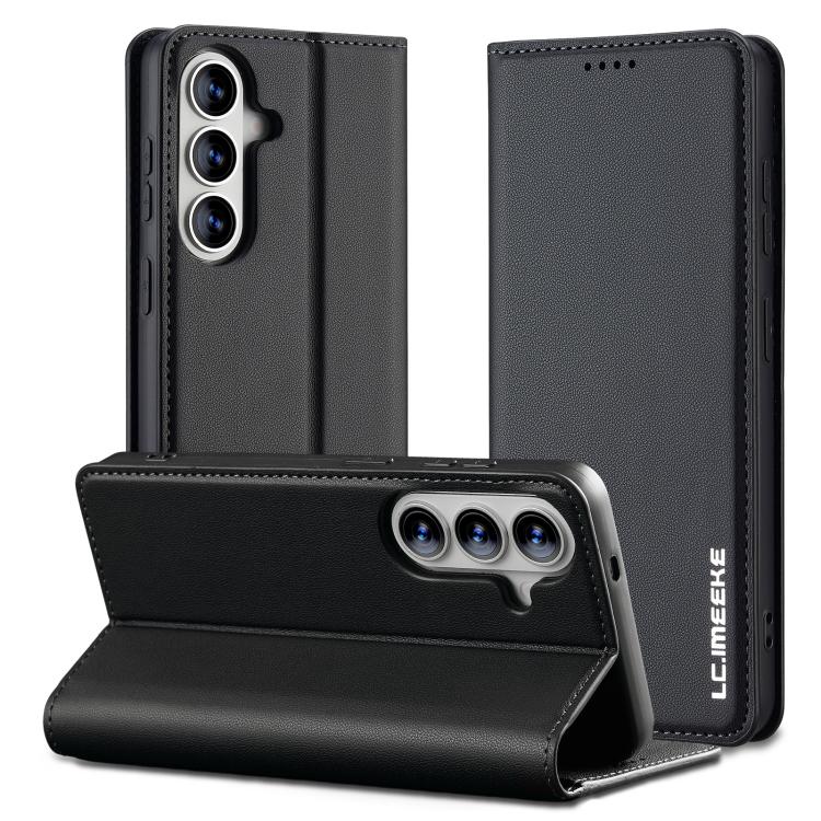 For Samsung Galaxy S26 5G LC.IMEEKE L1 Series Frosted Fine Texture PU Phone Case(Black)