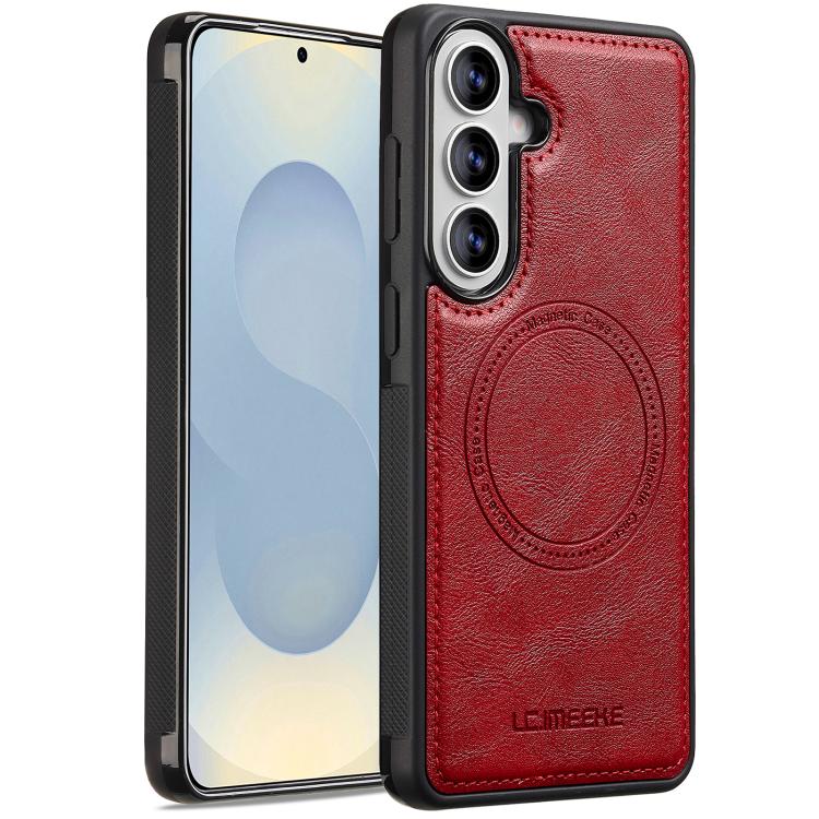 For Samsung Galaxy S26 5G LC.IMEEKE Magsafe Phone Case(Red)