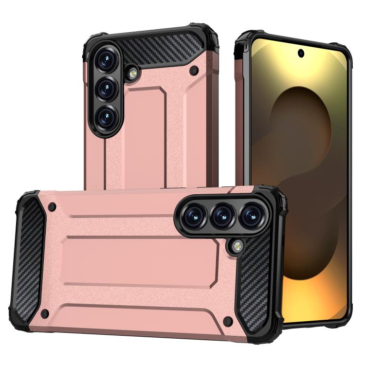 For Samsung Galaxy S26 5G Magic Armor TPU Hybrid PC Phone Case(Rose Gold)