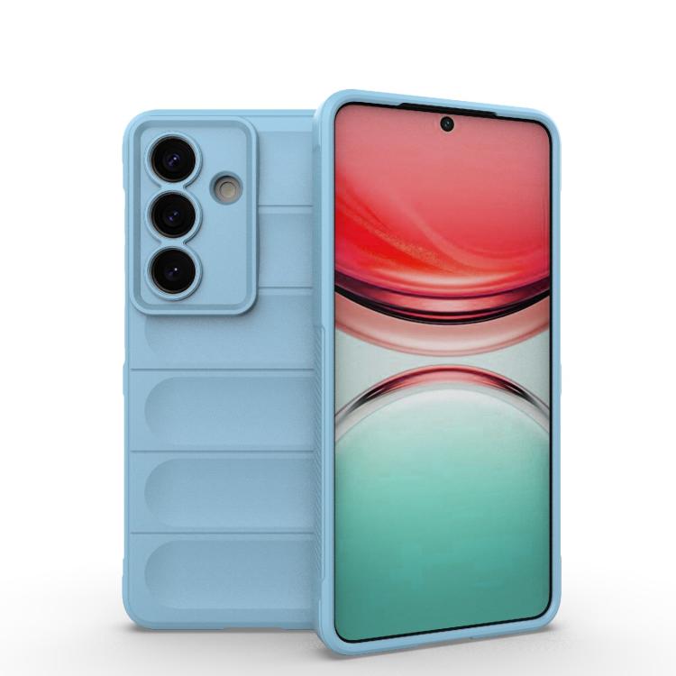 For Samsung Galaxy S26 5G Magic Shield TPU + Flannel Phone Case(Light Blue)