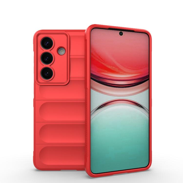 For Samsung Galaxy S26 5G Magic Shield TPU + Flannel Phone Case(Red)