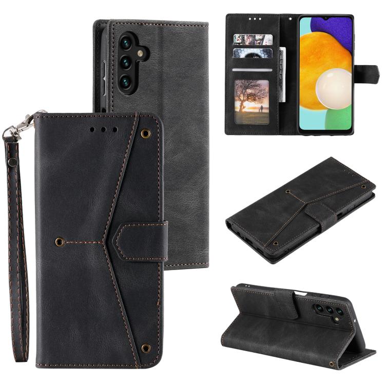For Samsung Galaxy S26 5G Nail Skin Feel Stitching Calf Texture Leather Phone Case(Black)
