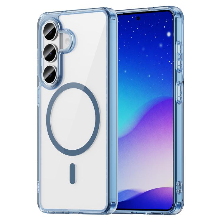 For Samsung Galaxy S26 5G PC Hybrid TPU Airbag Shockproof MagSafe Phone Case(Transparent Blue)