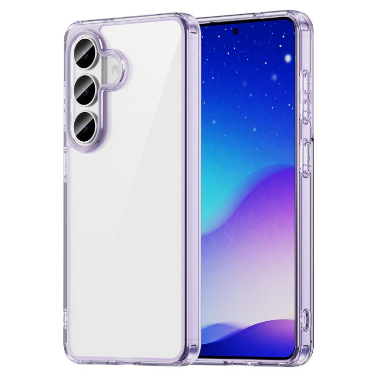 For Samsung Galaxy S26 5G PC Hybrid TPU Airbag Shockproof Phone Case(Transparent Purple)