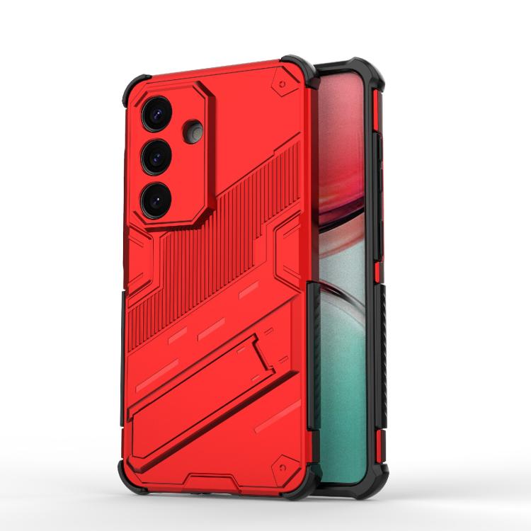 For Samsung Galaxy S26 5G Punk Armor 2 in 1 PC + TPU Shockproof Phone Case with Invisible Holder(Red)
