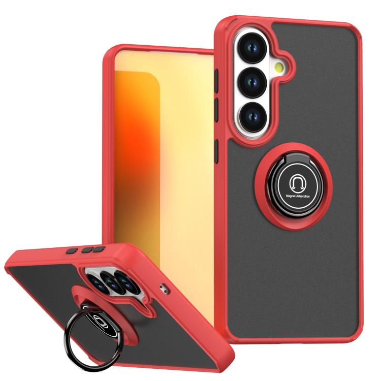 For Samsung Galaxy S26 5G Q Shadow 1 Series TPU + PC Phone Case with Ring(Red)