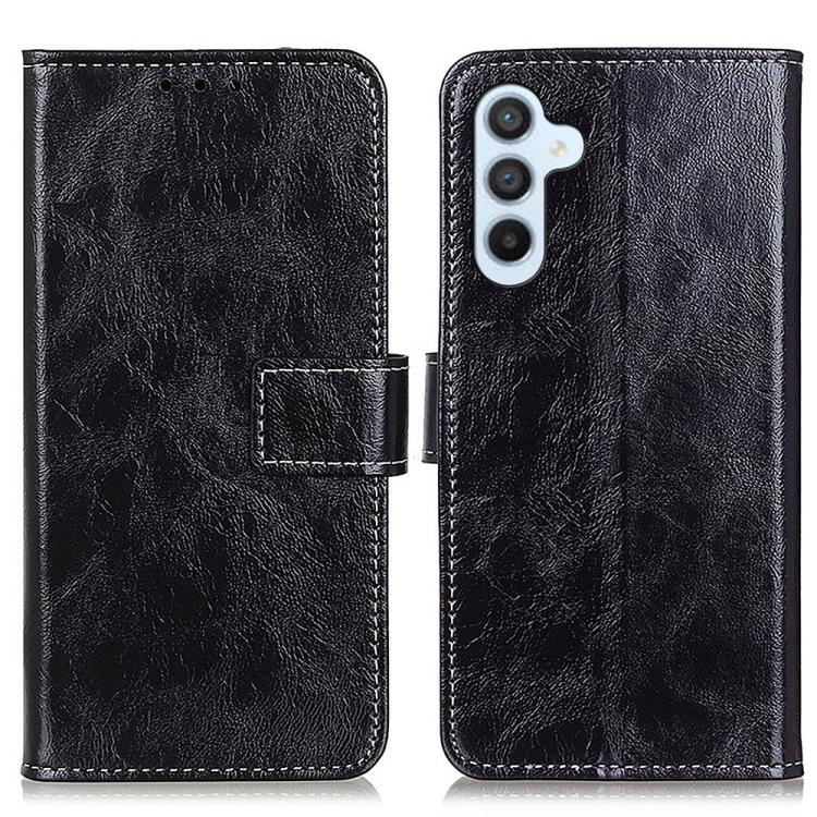 For Samsung Galaxy S26 5G Retro Crazy Horse Texture Leather Phone Case(Black)