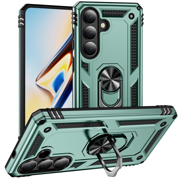 For Samsung Galaxy S26 5G Shockproof TPU + PC Phone Case(Dark Green)