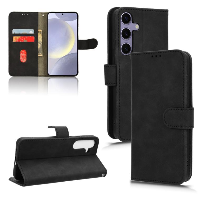 For Samsung Galaxy S26 5G Skin Feel Magnetic Flip Leather Phone Case(Black)
