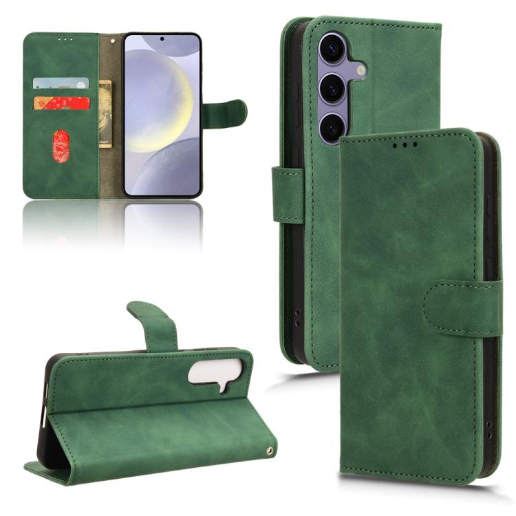 For Samsung Galaxy S26 5G Skin Feel Magnetic Flip Leather Phone Case(Green)