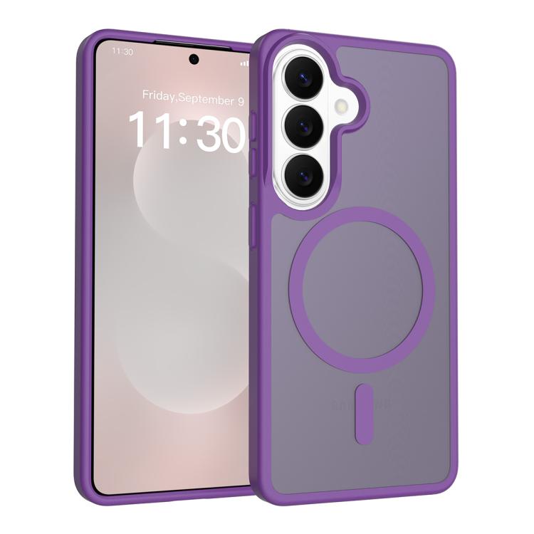 For Samsung Galaxy S26 5G Skin Feel TPU Hybrid PC MagSafe Phone Case(Purple)