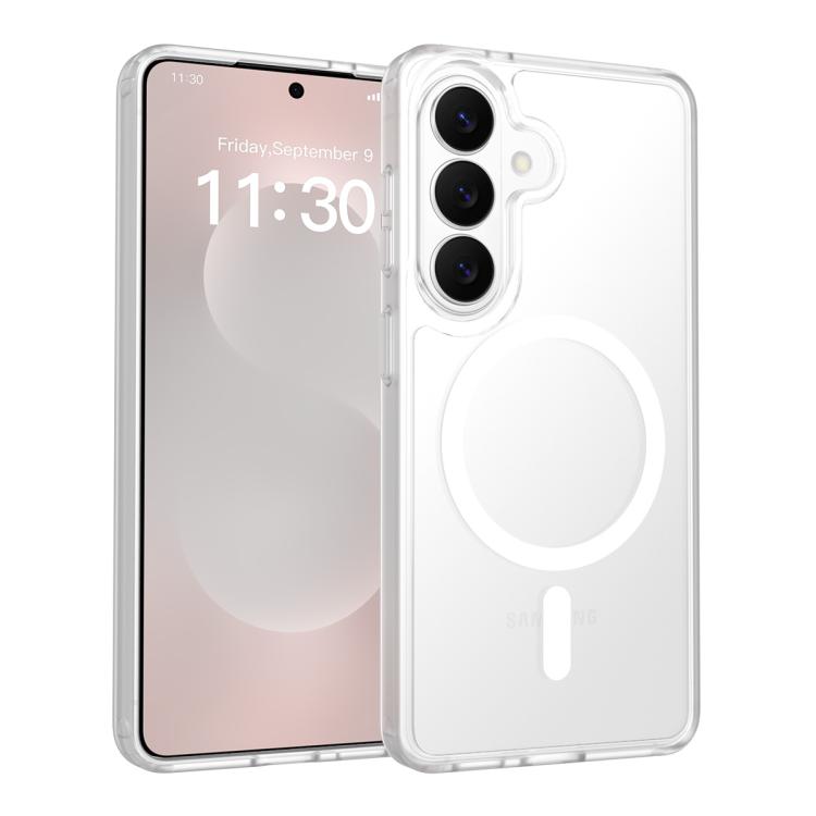 For Samsung Galaxy S26 5G Skin Feel TPU Hybrid PC MagSafe Phone Case(Transparent)